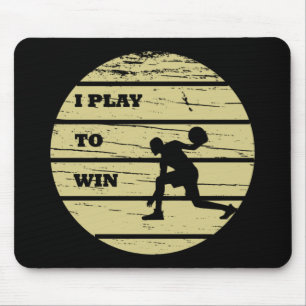 Mousepad jogador de basquetebol vintage retro pôr do sol
