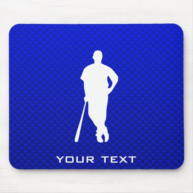Mousepad Jogador de beisebol azul (Frente)