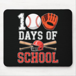 Mousepad Jogador de beisebol de 100 dias de escola Professo