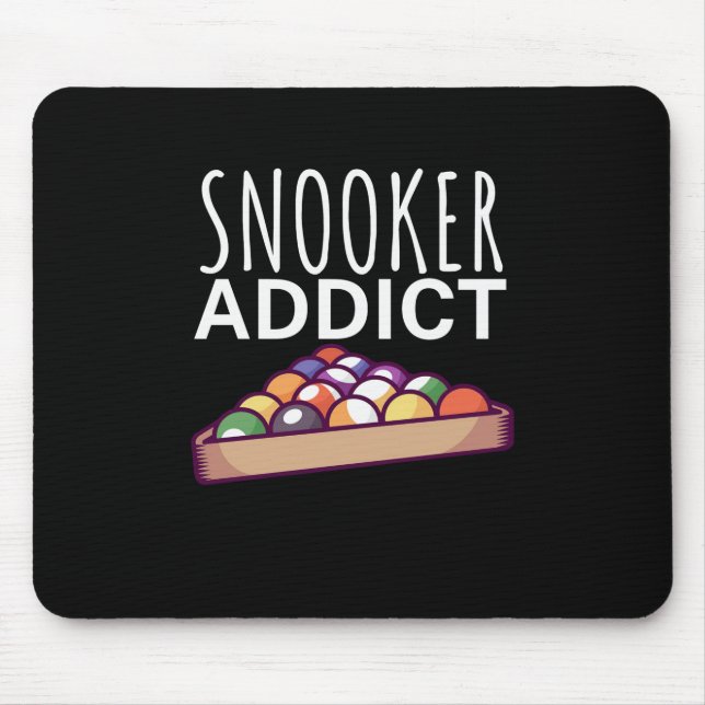 Mousepad Jogador de Bilhar | Viciado em Snooker (Frente)