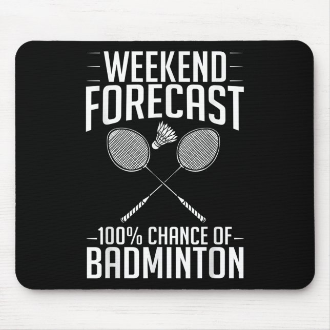 Mousepad Jogador de Birdie Racket de Badminton Shuttle (Frente)