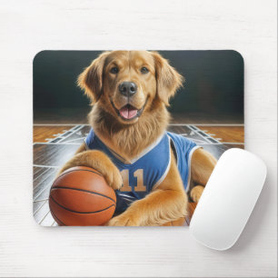 Mousepad Jogador de Bsketball para Retriever de ouro
