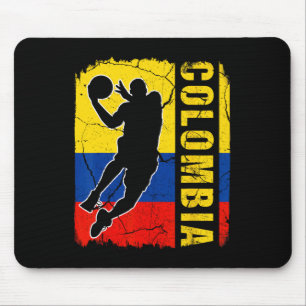 Mousepad Jogador de Bysketbyll Colombiano Bandeira Bysketby