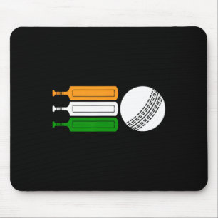 Mousepad Jogador de críquete da Índia Ll Bandeira indiana E