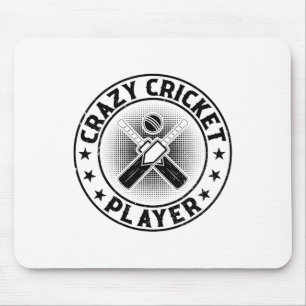 Mousepad Jogador de Críquete Louco - Jogador de Críquete 1