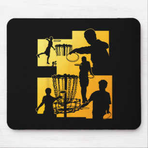 Mousepad Jogador de Disc Golf Engraçado Entusiasta de Espor