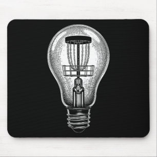 Mousepad Jogador de Disc Golf Lâmpada Esboço Boa Ideia Golf