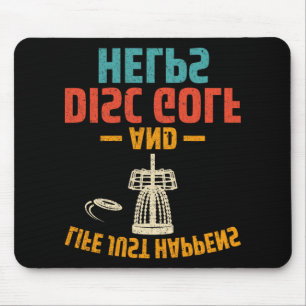 Mousepad Jogador de Disco Golfe - A Vida Acontece e o Disco