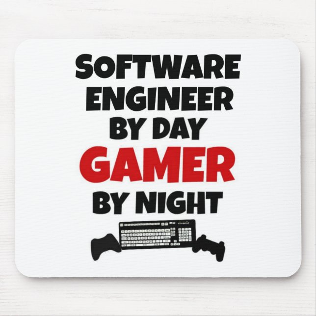 Mousepad Jogador de Engenheiros de software (Frente)