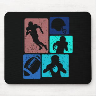 Mousepad Jogador de Futebol Americano Divertido Fã de Campo