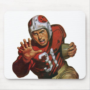 Mousepad Jogador de Futebol Americano Esportivo Vintage Cor