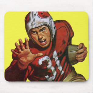 Mousepad Jogador de Futebol Americano Esportivo Vintage Cor