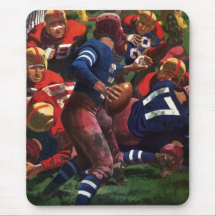 Mousepad Jogador de futebol americano quarterback vintage e