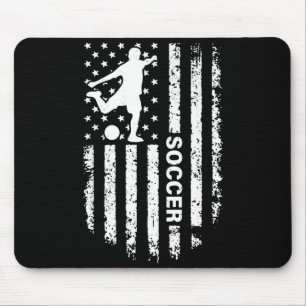 Mousepad Jogador de Futebol com Bandeira Americana Patrióti