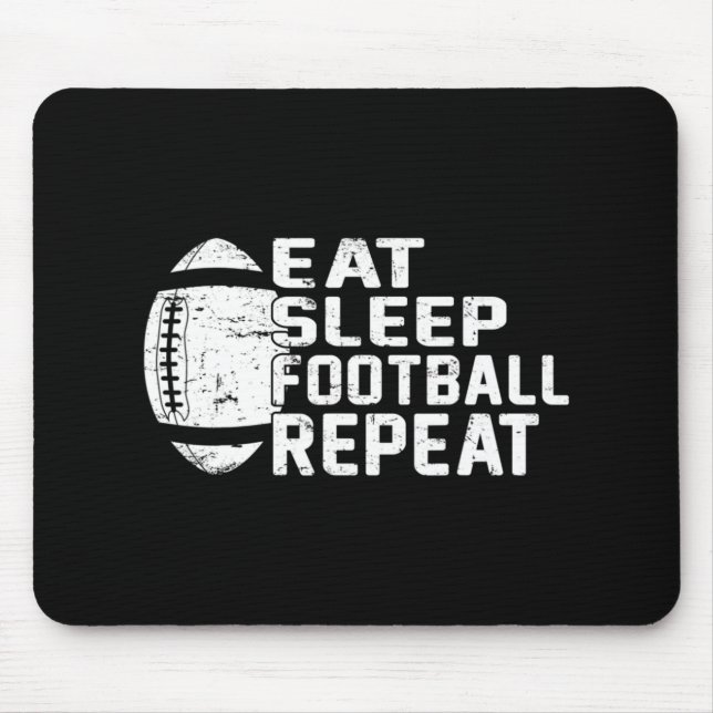 Mousepad Jogador de futebol come no sono futebol repete amo (Frente)