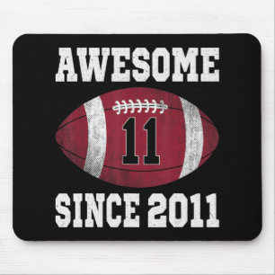 Mousepad Jogador De Futebol De Aniversário De 11, Vintage,