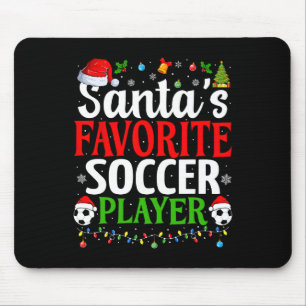 Mousepad Jogador de futebol favorito do Papai noel Xmas, Na