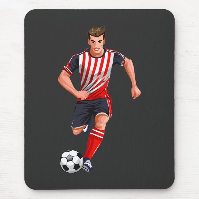 Mousepad Jogador de futebol homem (Frente)