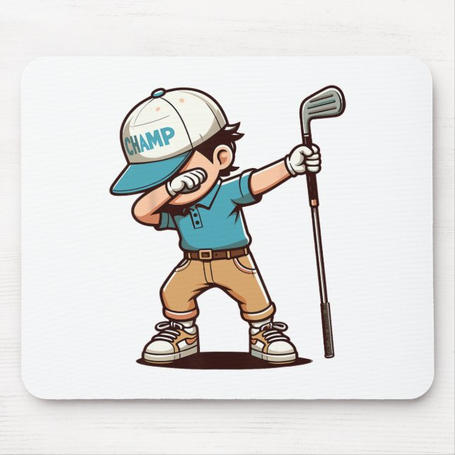 Mousepad Jogador de Golfe Dabbing (Frente)