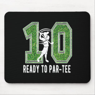 Mousepad Jogador de Golfe de 10 Anos de Aniversário
