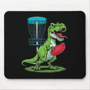 Mousepad Jogador de Golfe de Disco Dinossauro Engraçado T-r