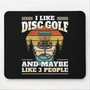 Mousepad Jogador de Golfe de Disco Engraçado Dizendo Eu Jog