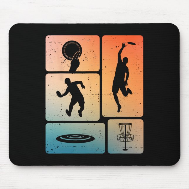 Mousepad Jogador de Golfe de Disco Engraçado Entusiasta de  (Frente)