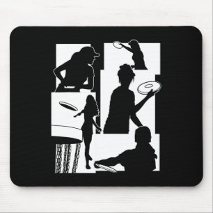 Mousepad Jogador de Golfe de Disco Engraçado Entusiasta de