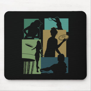 Mousepad Jogador de Golfe de Disco Engraçado Entusiasta de