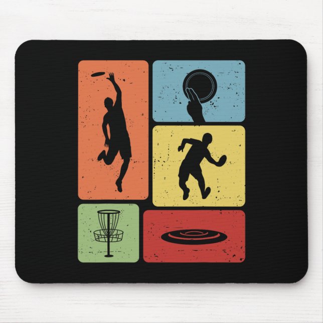 Mousepad Jogador de Golfe de Disco Engraçado Entusiasta de  (Frente)