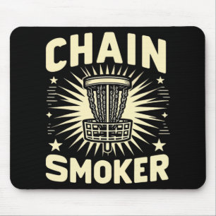 Mousepad Jogador de Golfe de Disco Golfista Fumante Cadena
