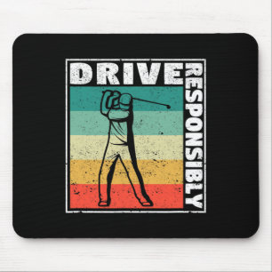 Mousepad Jogador de Golfe Engraçado Golfe Humor Golfe Dirij