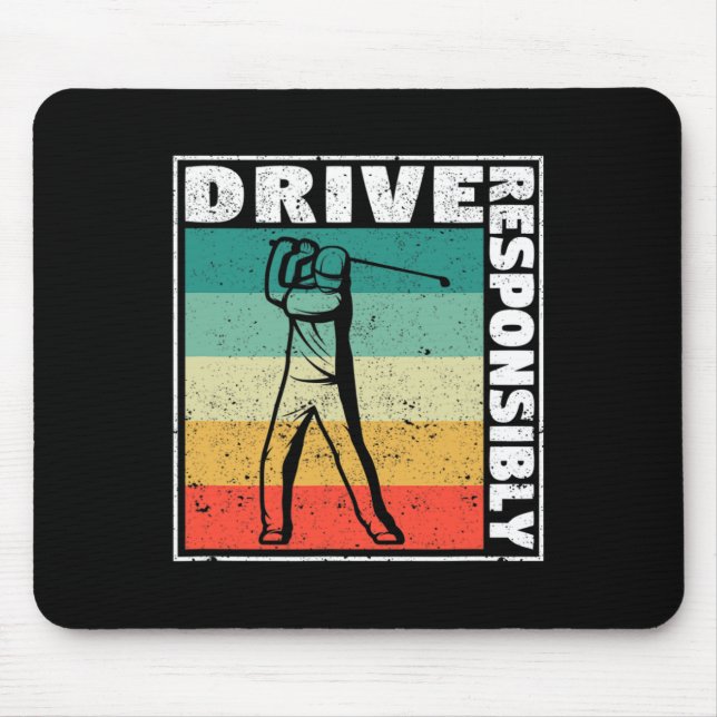 Mousepad Jogador de Golfe Engraçado Golfe Humor Golfe Dirij (Frente)