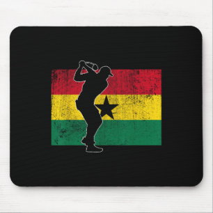 Mousepad Jogador de Golfe Ganês Bandeira Gana