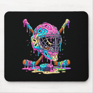 Mousepad Jogador de Hóquei Meninos Crianças Hóquei no Gelo