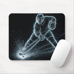 Mousepad Jogador de Hóquei Neon No Gelo