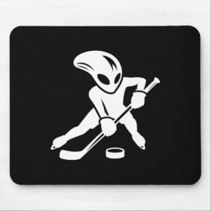 Mousepad Jogador de Hóquei no Gelo Alien Cartoon Legal