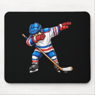 Mousepad Jogador de hóquei no gelo legal garotos crianças