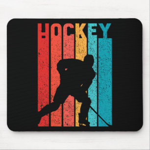 Mousepad Jogador de Hóquei no Gelo retrô masculino