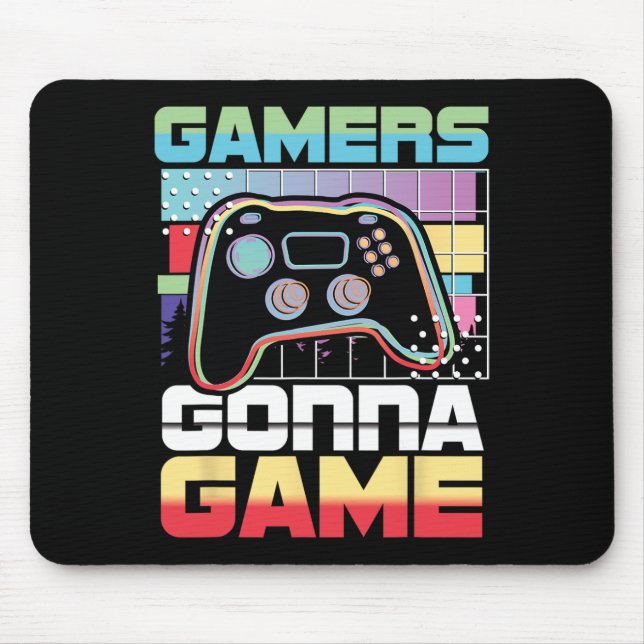 Mousepad Jogador de jogos do Gongo Engraçado (Frente)
