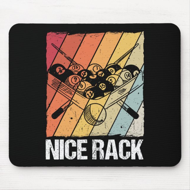 Mousepad Jogador de Piscina do Rack Billiards (Frente)