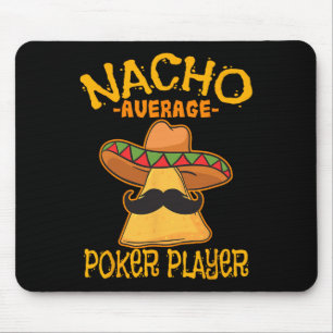 Mousepad Jogador de Poker Nacho Médio Jogos de Cartas Mexic