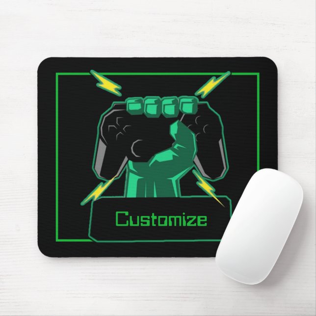 Mousepad Jogador de potência personalizado (Com mouse)