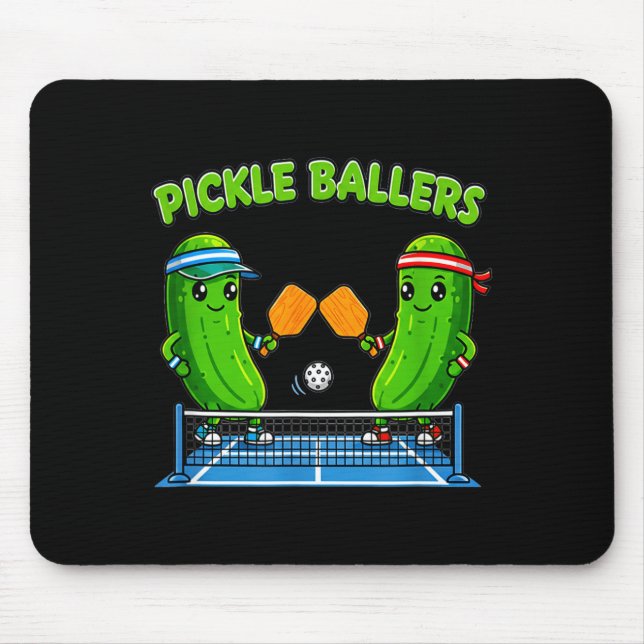 Mousepad Jogador de raquete de pickleball com humor para jo (Frente)