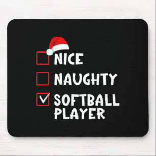 Mousepad Jogador de Softbol Simpático Travesso Lista de Nat