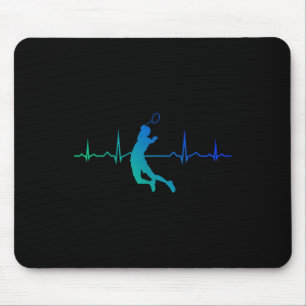 Mousepad Jogador de Squash Feminino Masculino Badminton Shu