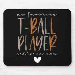 Mousepad Jogador de T-ball favorito Me Chame Mãe Mãe Mãe Mã