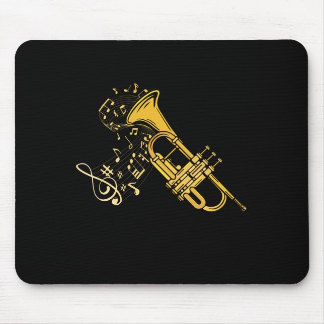 Mousepad Jogador de Trompete Jazz Música Presente Grande Tr (Frente)