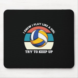 Mousepad Jogador de Voleibol Eu Sei Que Brinco Como Uma R
