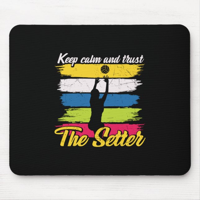 Mousepad Jogador de Voleibol | Manter Calma E Confiança (Frente)
